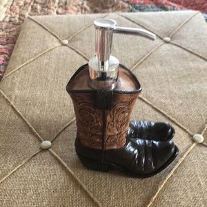 Western Decor Cowboy Boots hand soap or lotion dispenser with pump